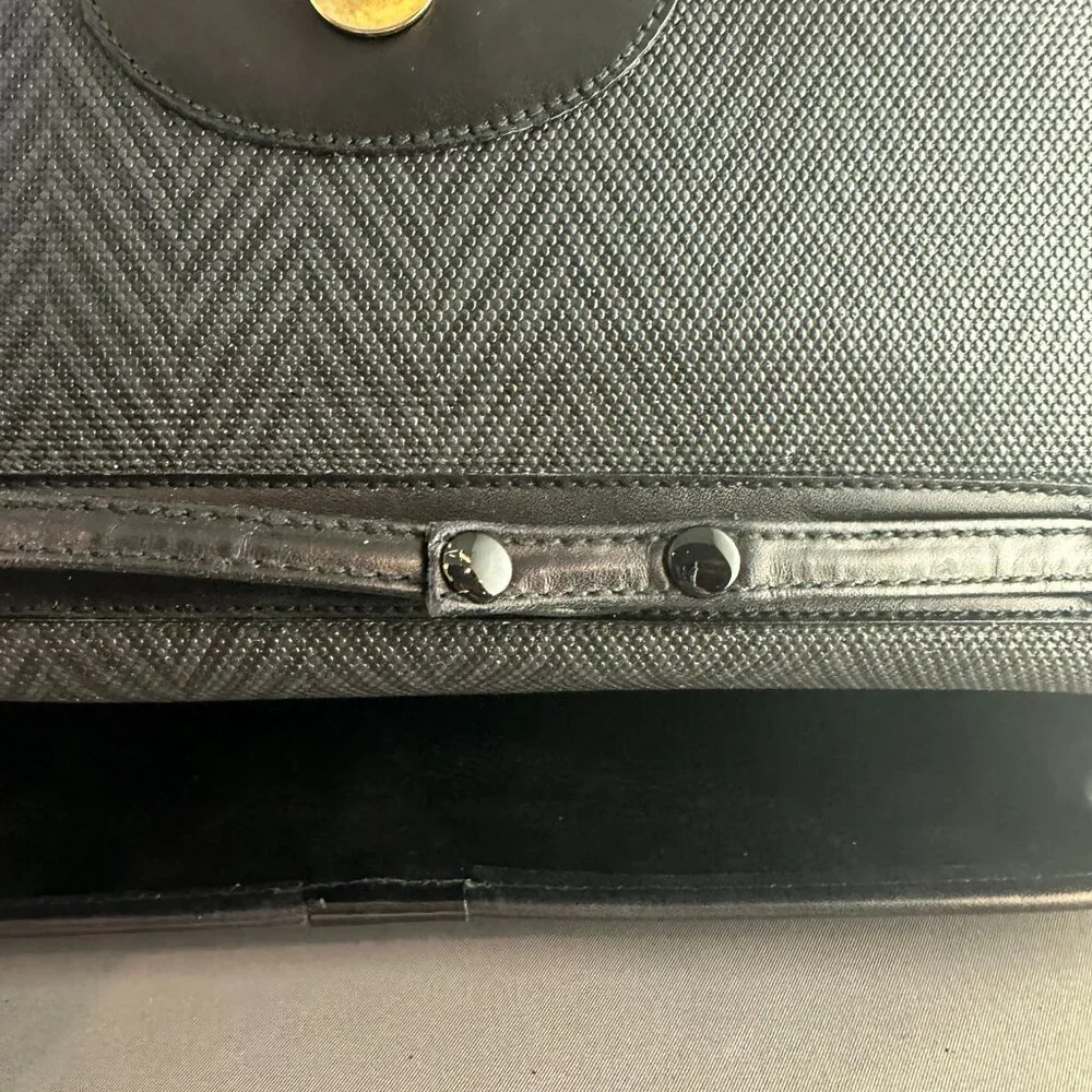 👜 Mark Cross Black Herringbone Crossbody Bag - Picture 11 of 13